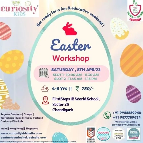 Weekend Workshop: FirstSteps IB World School, Sec 26, Chd: 8th Apr’23