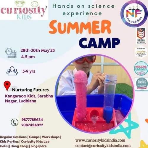 Summer Camp: Nurturing Futures, Kangaroo Kids Sarabha Nagar, Ludhiana: 28th – 30th May’23: To enrol : click on the image below