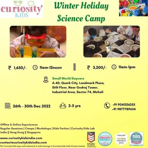 Winter Camp: Small World Daycare, Mohali: 26th – 30th Dec’22