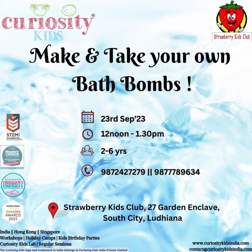 Make your own bath bombs : Strawberry Kids Club, Ldh: 23rd Sep’23
