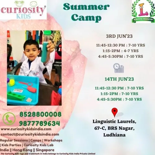 Summer Camp: Linguistic Laurels, BRS Nagar, Ludhiana: 3rd & 14thJun’23: To enrol : click on the image below