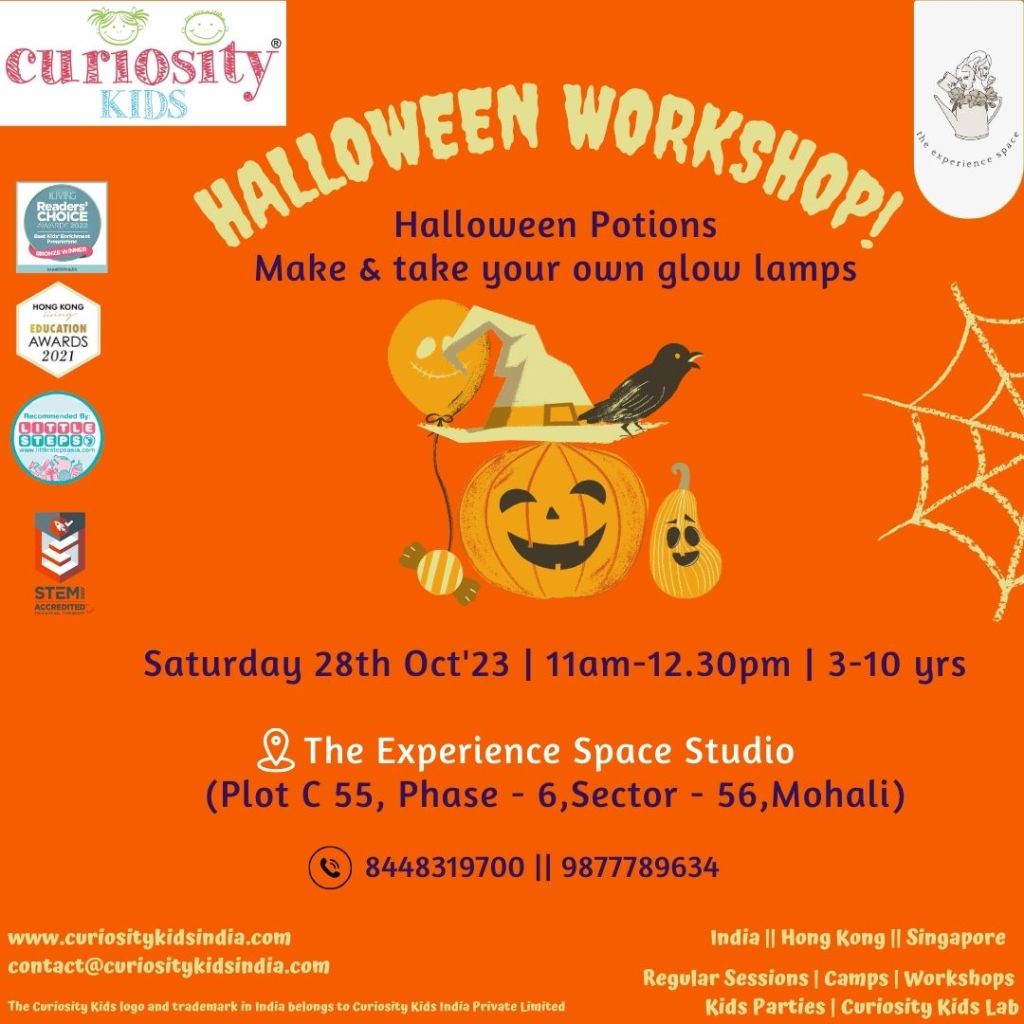 Halloween: Experience Space, Mohali: 28th Oct’23: Click on the image to enrol