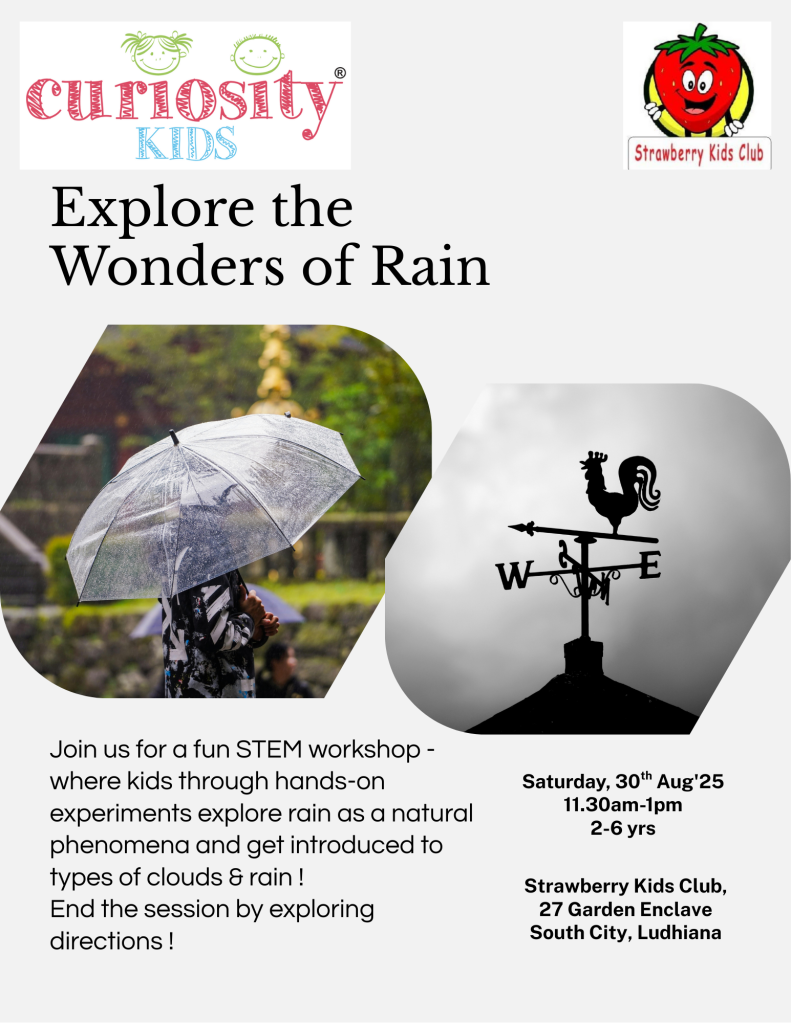 Weekend workshop: Strawberry Kids Club, Ludhiana: 30th Aug’25 : 11.30am-1pm