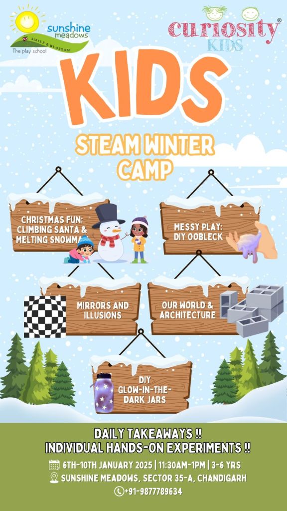 Winter Camp: Sunshine Meadows, Chandigarh: 6th-10th Jan’25: Click on the image to enrol