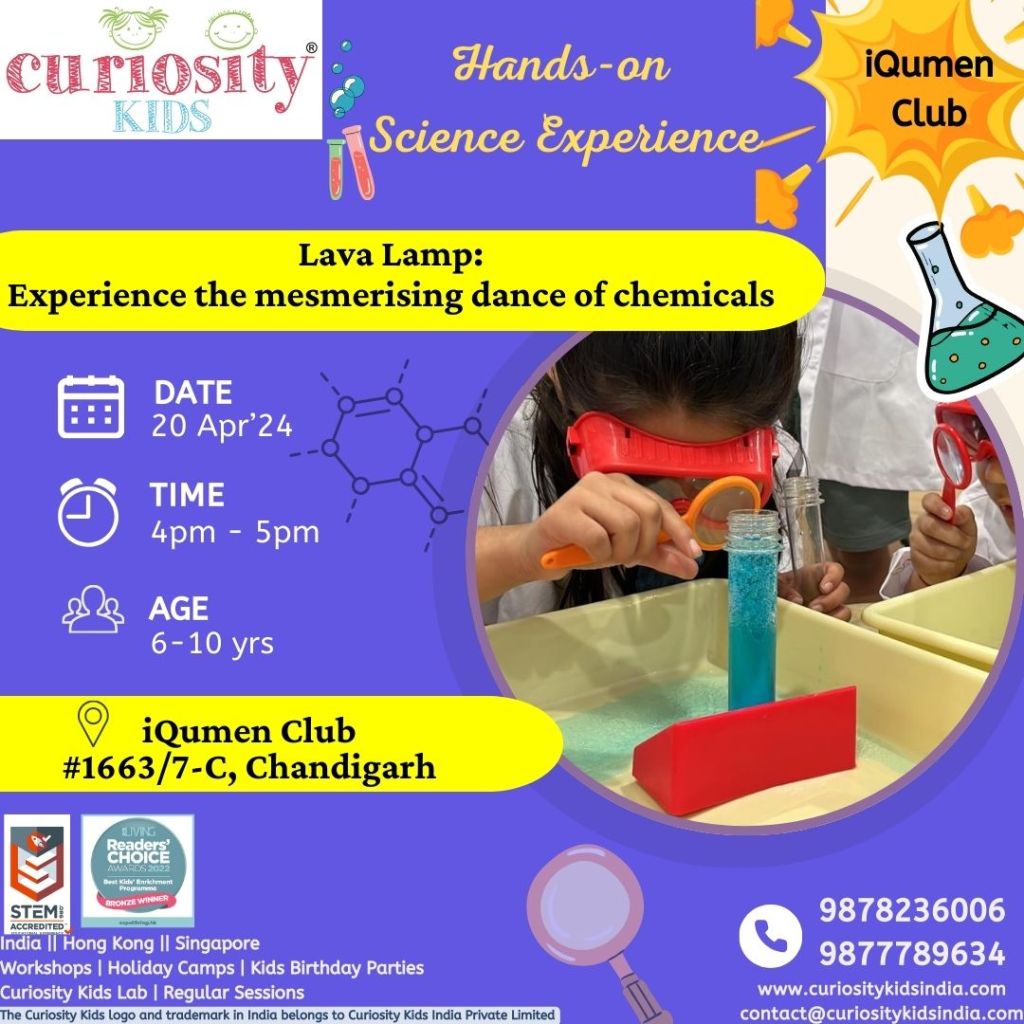 Weekend Workshop: Chemistry Lab Experience, iQumen Club, Chandigarh, 20th Apr’24