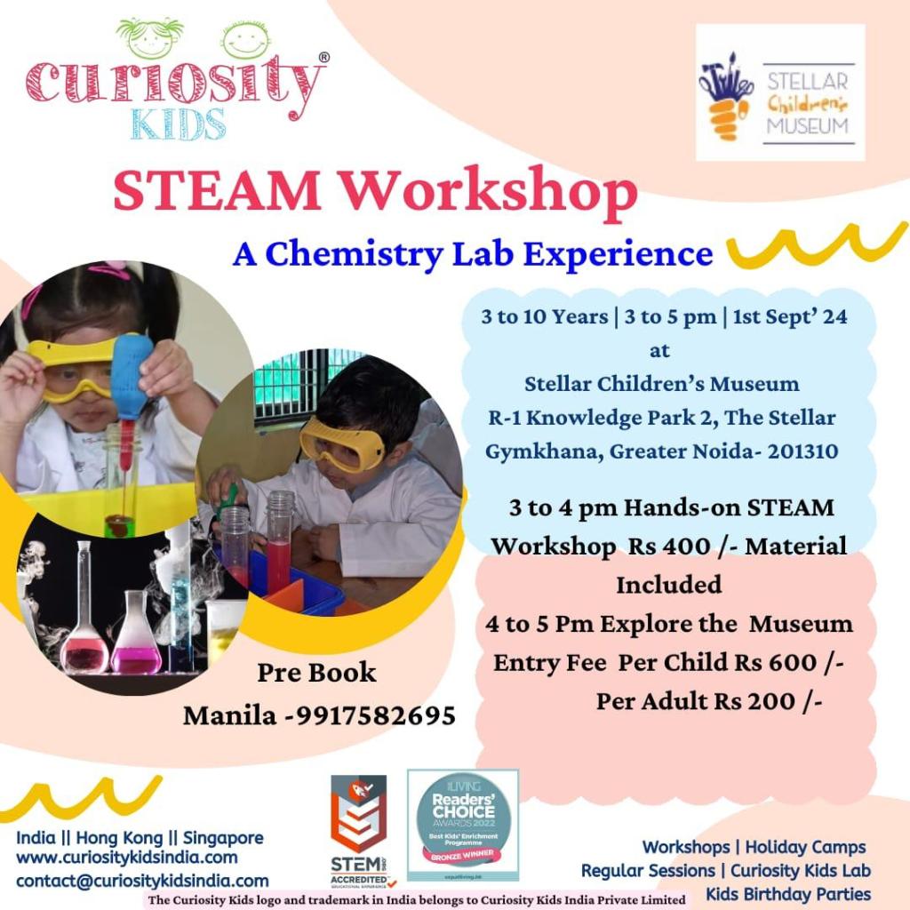 Weekend Workshop: Stellar Children’s Museum: 1st Sep’24: 3-5pm
