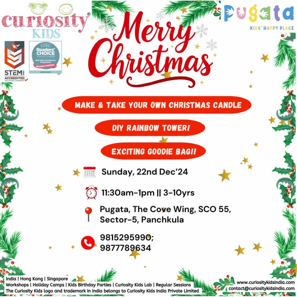 Christmas workshop: Pugata Panchkula: Sunday 22nd Dec’24: click on the image to enrol
