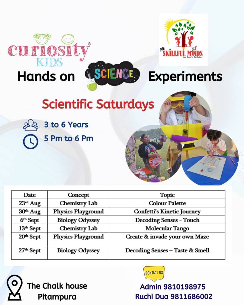 Scientific Saturdays: The Chalk House, Delhi: Wednesday, 23rd Aug-27th Sep 2025: 5-6pm